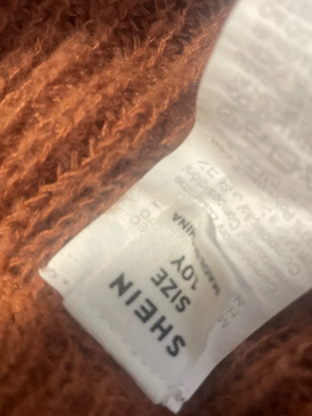 SHEIN Cozy Knit Sweater in Rust Orange